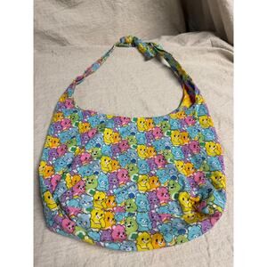 Handmade Care Bears Reversible Hobo Shoulder Bag Rainbow Cartoon Fabric Purse